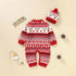 Baby Christmas Pattern Newborn Romper-1