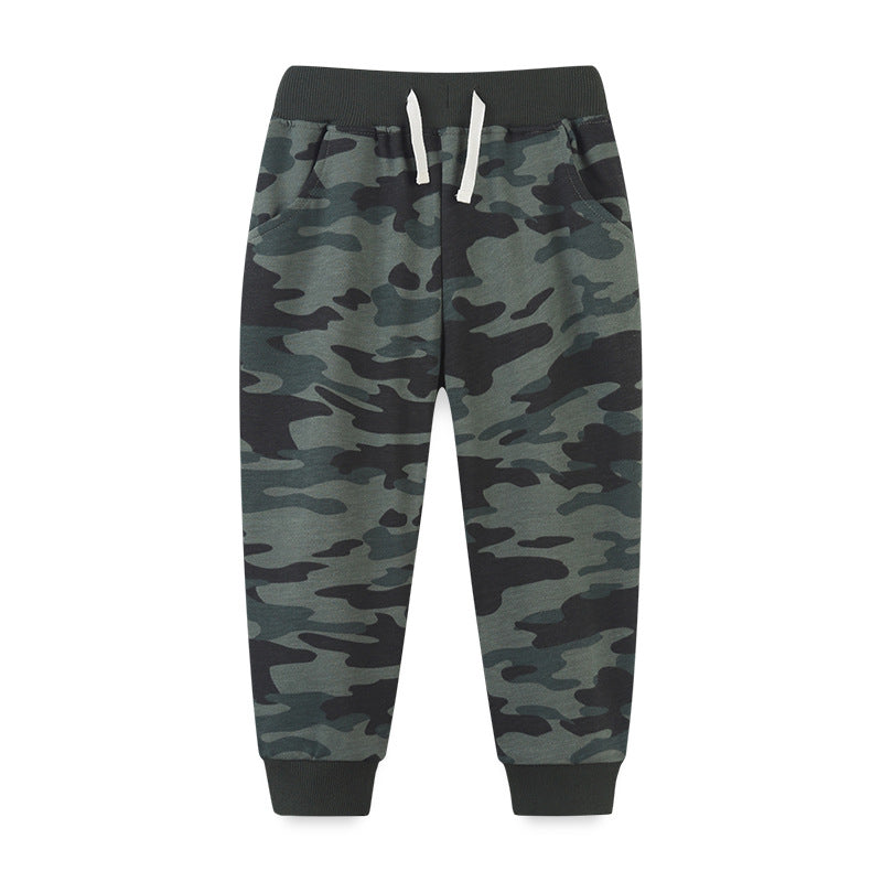 Baby Boy Camouflage Pattern Loose Casual Pants-1