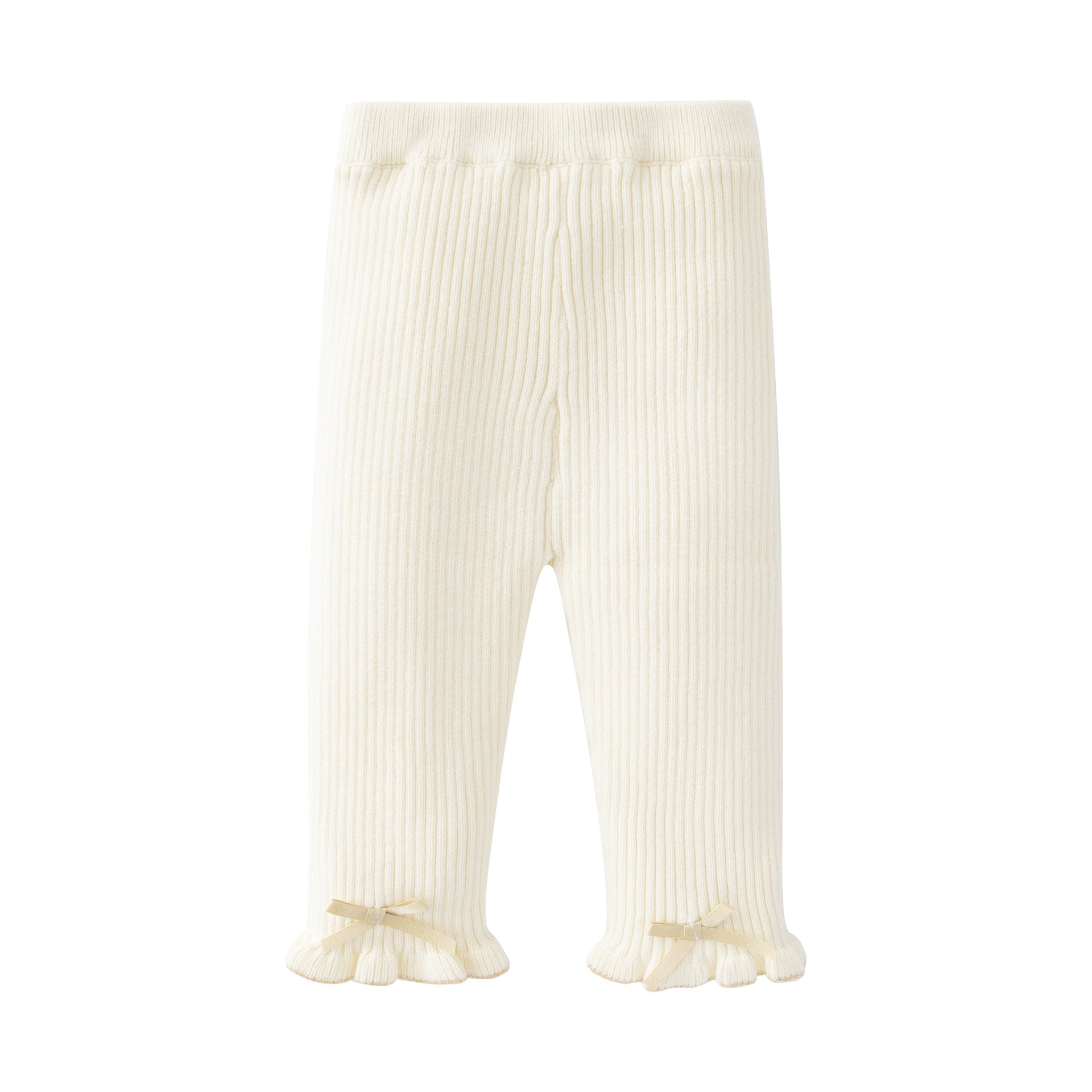 Baby Girl Bow Tie Patched Design Comfy Pants-1