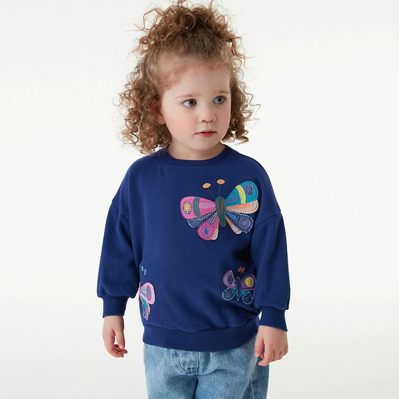 Butterfly Pattern Soft Cotton Autumn Hoodie-1