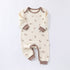 Spring New Arrival Hazelnut Print Crew Neck Comfy Rompers-1