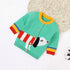 Baby Cartoon Dog Pattern Colorful Contrast Design Cardigan-1