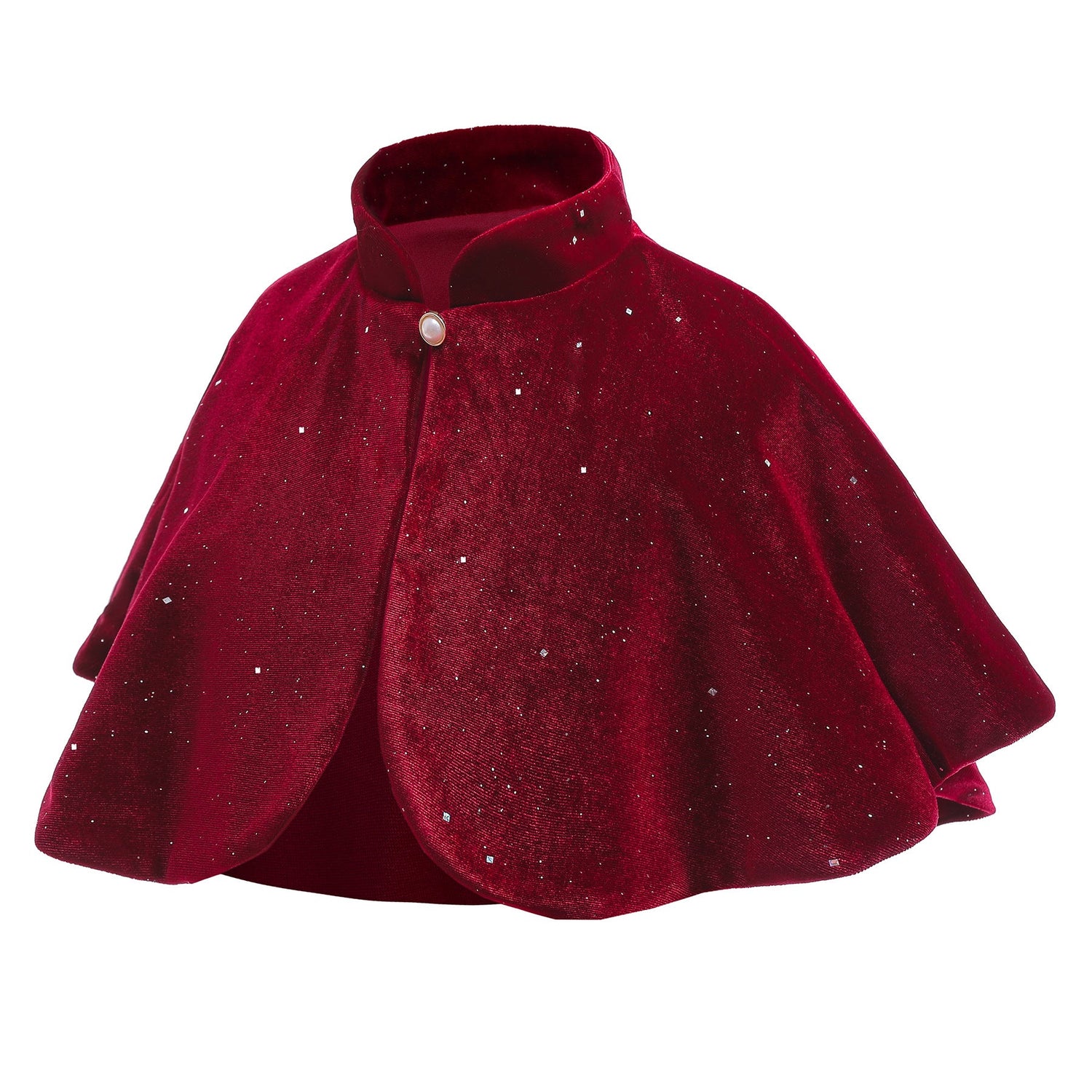 Baby Girl Solid Color Christmas Beautiful Shawl Cape Party Clothes-1