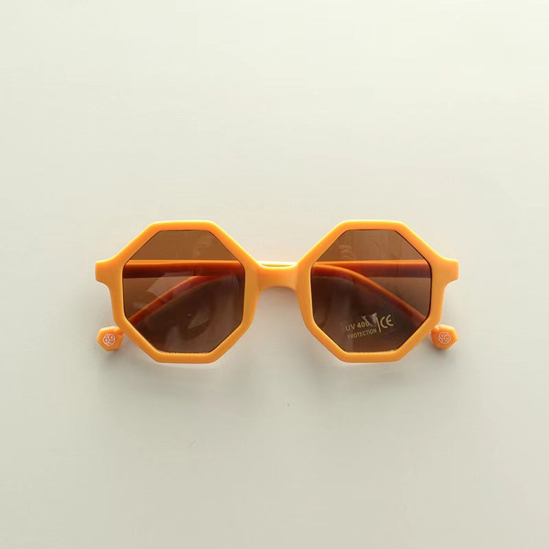 Kids Various Style Fashion Polygon Frame Sunglasses-1