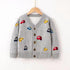 Kid Boys Car Pattern V-Collar Cardigan-1