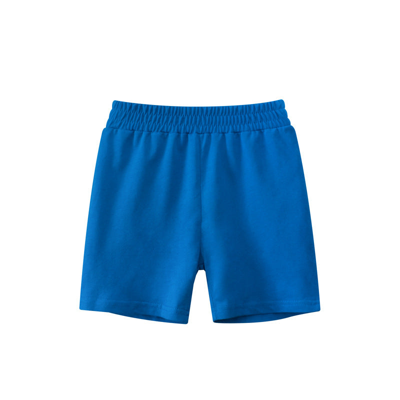 Baby Boy Solid Color Mid Pants In Summer-1