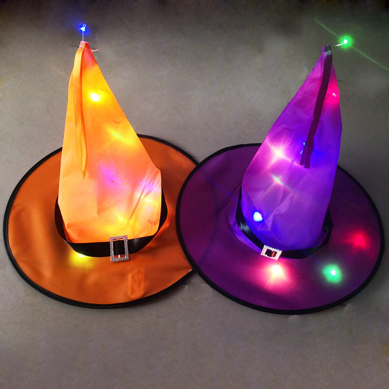 Halloween Glowing Witch Hat Ghost Festival Decoration Props-1