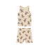 Summer Baby Kids Unisex Animals Print Sleeveless Vest And Shorts Set-1