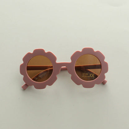 Kids Boy And Girl Flower Frame Shape Cute Fashion Sunglasses-1