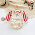 Baby Striped Pattern Shirt Combo Cartoon Graphic Corduroy Fabric Strap Onesies Sets-1