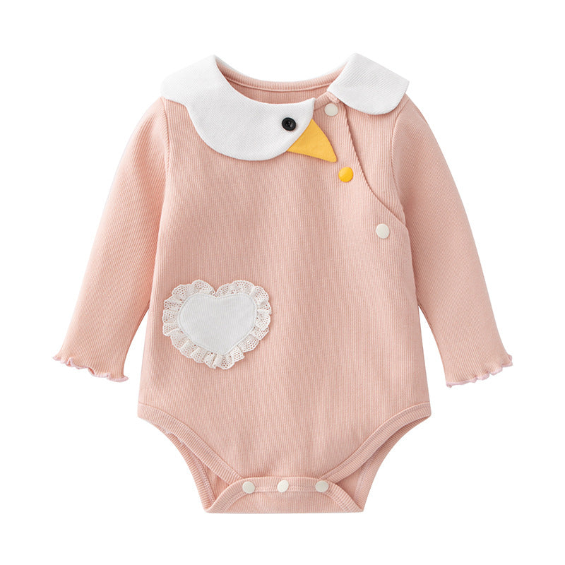 Baby Girl Cartoon Shape Long Sleeve Cute Onesies Bodysuit-1