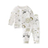 New Arrival Baby Sun Moon Star Graphic Long Sleeve Bottoming Shirt & Trousers Clothing Sets-1