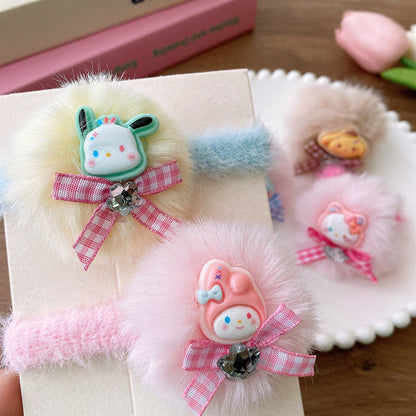 Cartoon Doll Rhinestone Bow Hairband-1