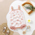 Baby Floral Pattern Ruffle Design Sling Knitted Onesies-0