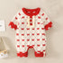 Baby Girl Embroidered Pattern Knitted Autumn Romper-0