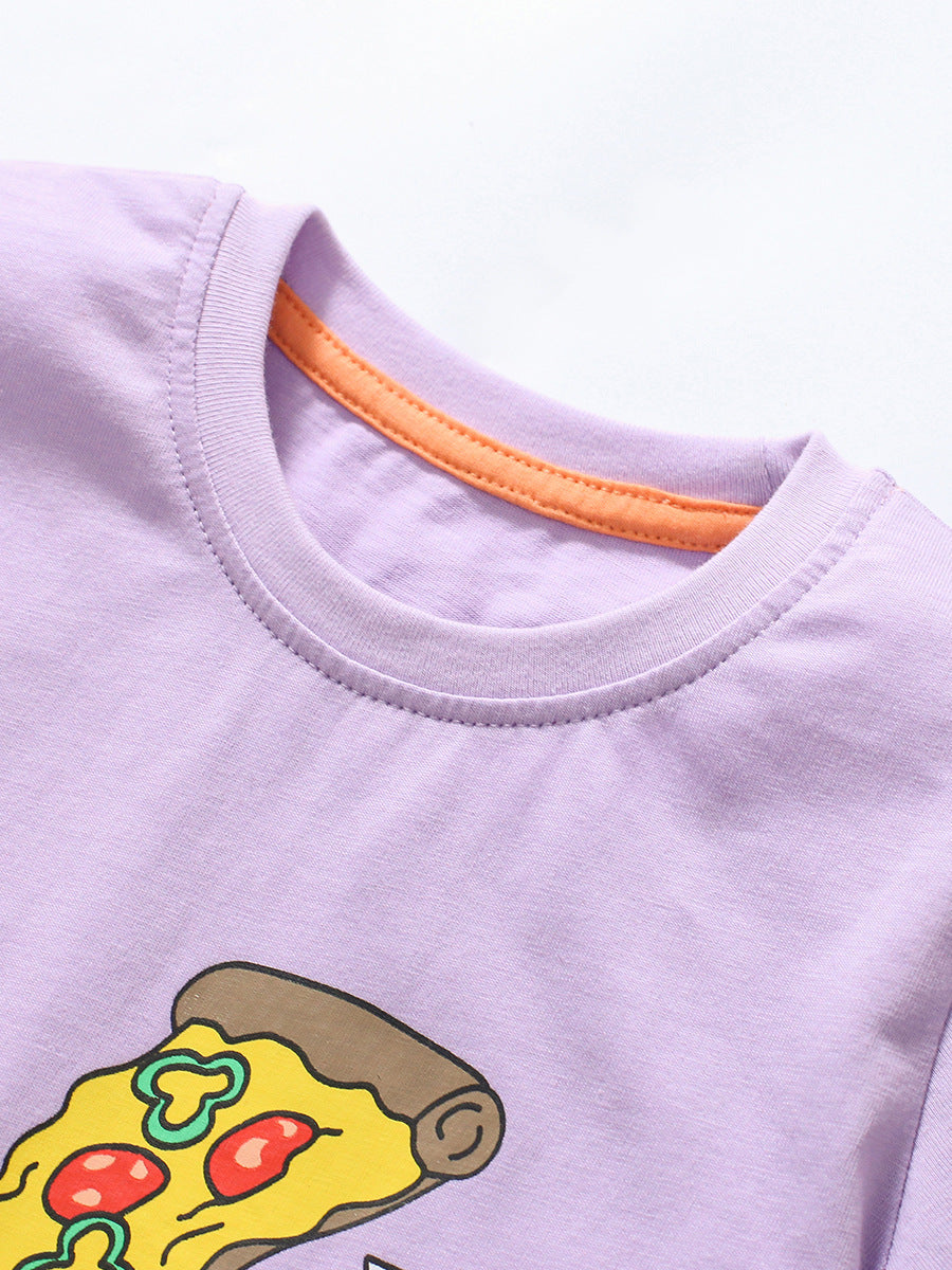 Girls’ Clothing Summer Collection – Crocodile Cartoon Children’s T-Shirt-2