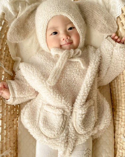 Infant Baby Solid Thick Warm Long Sleeve Combo Two Pockets One Piece In Winter ( Not Include Hat )-0