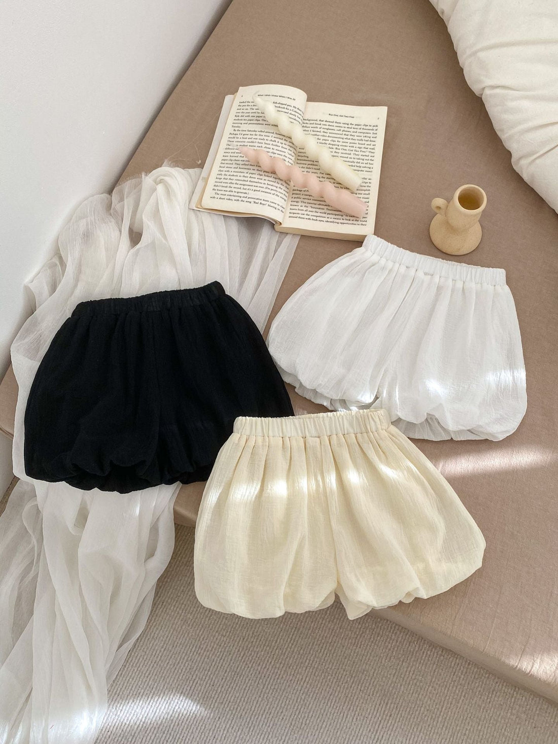 Summer New Arrival Girls Casual Thin Solid Color Basic Shorts Bloomers-0