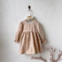 Baby Girl Solid Color Jacquard Embroidery Fashion Dress&Onesie-2