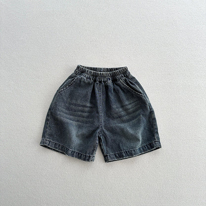 New Summer Style Unisex Street Fashion Cool And Casual Distressed Denim Shorts With A Soft And Thin Fabric-0