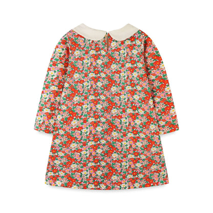 Girls’ European-American Style Peter Pan Collar Dress-2