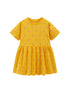 Spring And Summer Baby Girls Short Sleeves Rainbow Pattern Dress-0