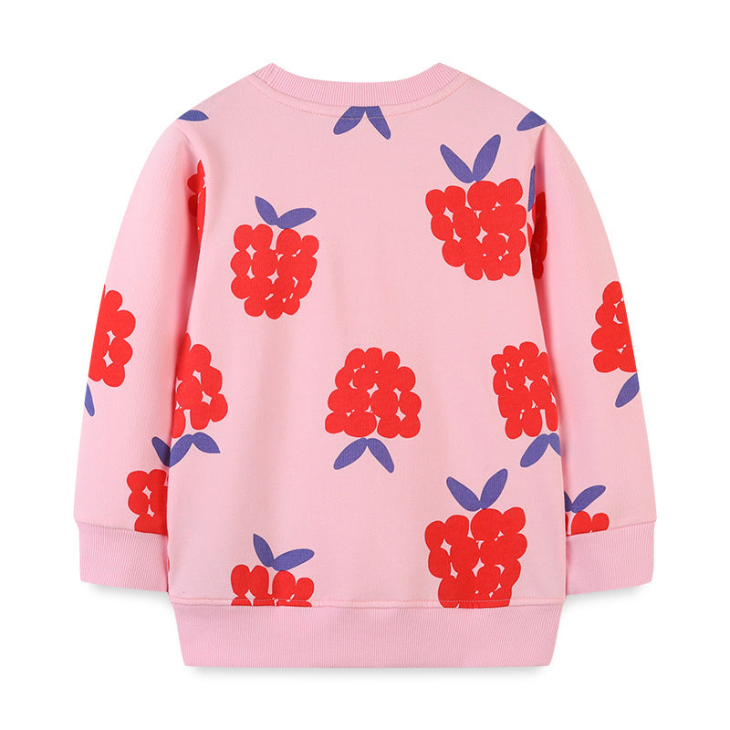 Baby Girl Print Pattern Long Sleeve High Quality Sweet Hoodie-1