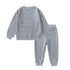 Unisex Baby And Kids Solid Color Pullover Sweatshirt And Pants Casual Sport Clothing Set-1