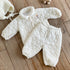 Baby Bear Patched Pattern Quilted Warm Lapel Cute Sets-0