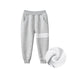 Baby Boy Solid Color Striped Design Fleece Thickened Trousers-1