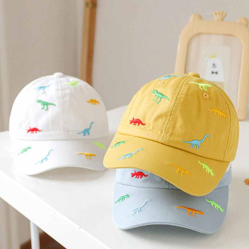 Baby Animal Embroidered Pattern Sunshade Peaked Hats-1