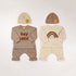 Baby Rainbow & Letter Graphic Hoodies And Pants Sets-0