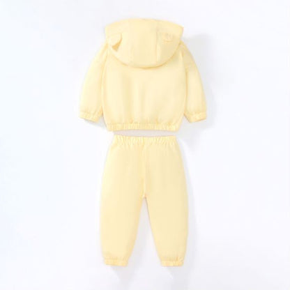 Baby Unisex Solid Color Cartoon Shape Casual Cardigan Sets-1