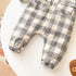 Baby Boy Plaid Pattern Snap Button Front Long-sleeved Thick Rompers-21