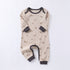 Spring New Arrival Hazelnut Print Crew Neck Comfy Rompers-2