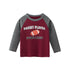 Boys Rugby Player Print Patchwork Shirt-2