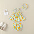 Baby Girl Lemon Fruit Print Sleeveless Dress Combo Short Pants In Sets-2