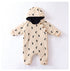 Baby Unisex Moon Print Cotton Padded Thickened Winter Hoodie Romper-2