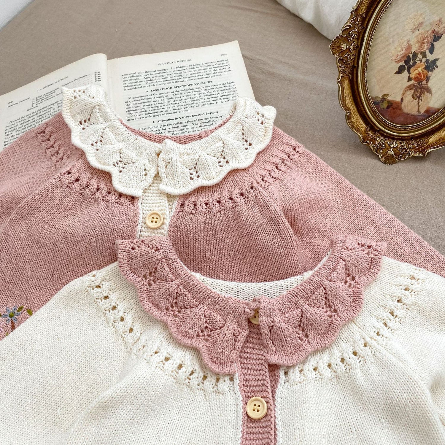 Baby Girl In New Autumn Embroidery Long-Sleeved Cardigan-2