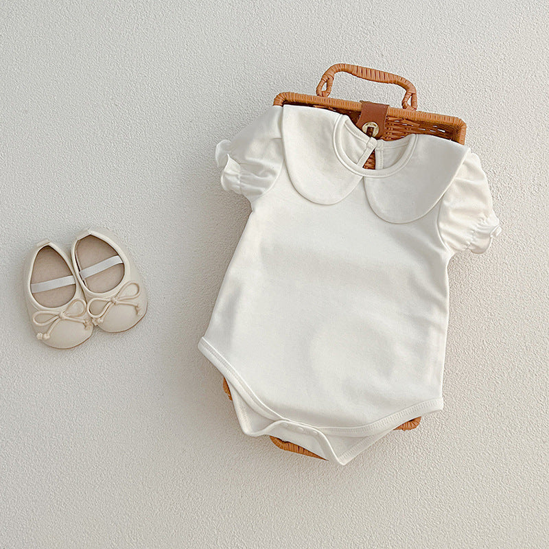 Summer Girls Solid Color High Quality Basic Onesies-2