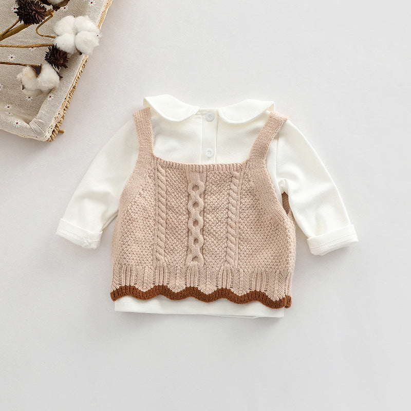 Baby Crochet Knitted Pattern Sleeveless Knitwear Vest-1