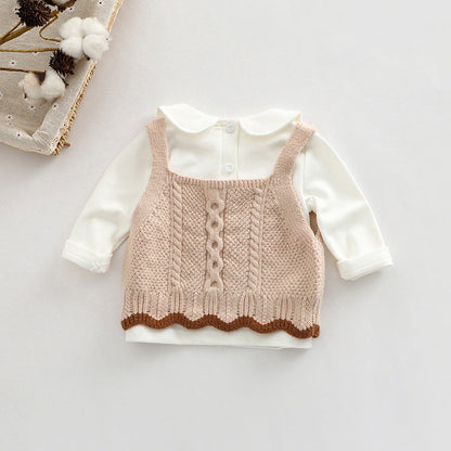 Baby Crochet Knitted Pattern Sleeveless Knitwear Vest-1