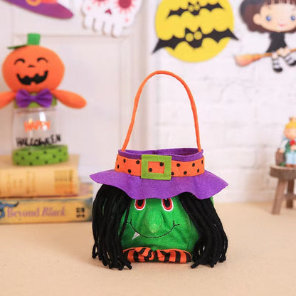 Halloween Witch Pumpkin Tote Bag Children’s Festival Candy Bag Decorative Props-2