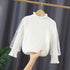 Baby Girl Solid Color Mesh Puff Sleeves Beautiful Shirt Tops-1