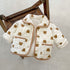 Baby Girl All Over Bear Graphic Quilted Warm Cotton Coat-2