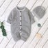 Baby Embroidered Pattern Single Breasted Design Longsleeve Knitted Romper-1