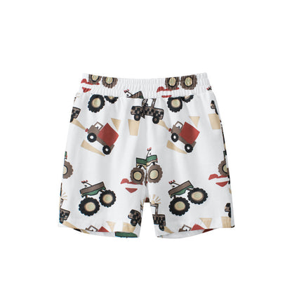 Baby Boy Cars Print Pattern Breathable Home Clothes Shorts-2