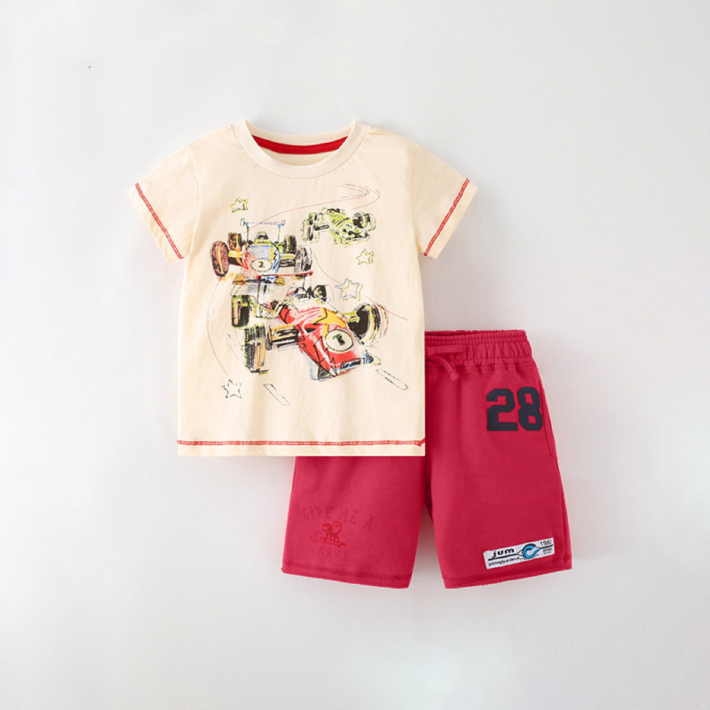 Baby Boy Print Pattern Casual 2023 Fashion Clothing Sets-1