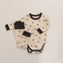 Baby Star & Moon Graphic Cotton Bodysuit Combo Pants Thermal Underwear Sets-2