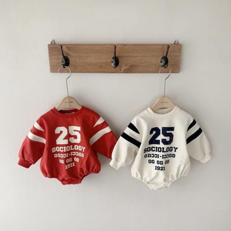 Baby Slogan Print Pattern Long Sleeve Cotton Bodysuit-2